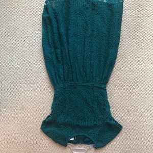 Emerald green woven dress